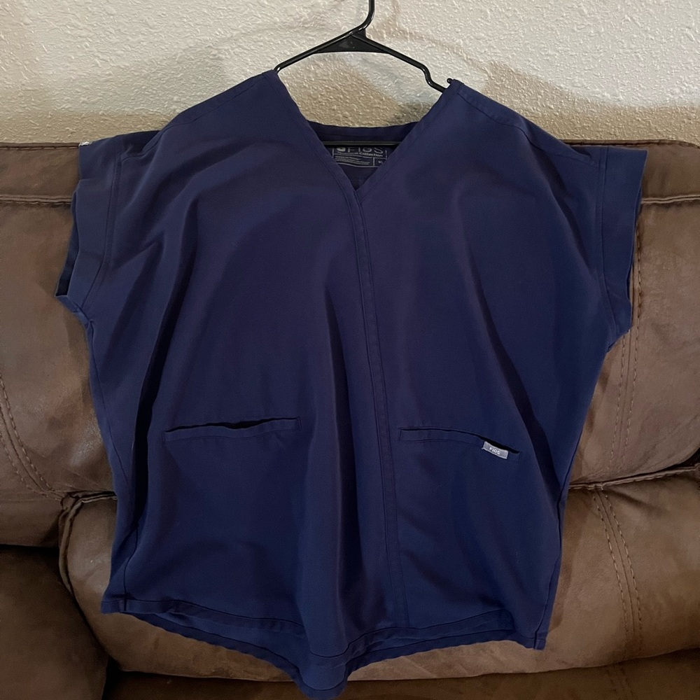 🖤Like New Womens Figs Rafaela Navy Scrub Top XLarge